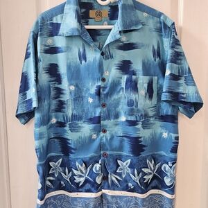 Blue Floral Men's Shirt